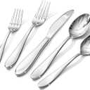 KINGSTONE 30-Piece Silverware Set for 6,18/10 Premium Stainless Steel Flatware Set, for Home, Restaurant, Wedding and Party Use,Mirror-Polished Cutlery Set, Dishwasher Safe.
