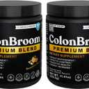 ColonBroom Premium Weight Management Supplement (Strawberry) - Colon Broom Psyllium Husk Fiber Powder Drink - Gluten Free, Non-GMO Colon Cleanse for Bloating Relief & Gut Health, 100 Servings (11.41 Ounce (Pack of 2)