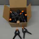 24 Pack 3.5 inch Plastic Spring Clamps, Black Heavy Duty Clips, Backdrop Clips, Plastic Clamps for Crafts, Backdrop Stand, Woodworking, Photography