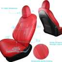 Upgrade for Tesla Model Y Seat Covers 20202024 5-Seater, Full Set Custom Fit, Waterproof Faux Leather, Breathable & Easy to Install RED (Not Fit 2025/2026)