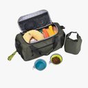 ta-stories 2-in-1 Dog Travel Organizer – Stylish Main Bag with 8-Pocket Organizer, XL Food Container Poop Bag Dispenser | Cabin-Size | Waterproof