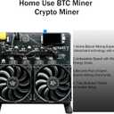 NerdOCTaxe Bitcoin Miner, Upgraded ASIC Miner 9.6TH/s 16.6J/TH Efficiency 160W Low Power, 2.4G Signal & Quiet Dual Fan Open-Source Crypto Machine for BTC Mining