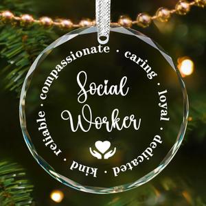 Social Worker Gifts 2026, Social Worker Appreciation Gifts, Social Work Christmas Ornament Month Volunteer Gift for BSW