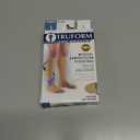 Truform 15-20 mmHg Compression Stockings for Men and Women, Knee High Length, Open Toe, Beige, Large