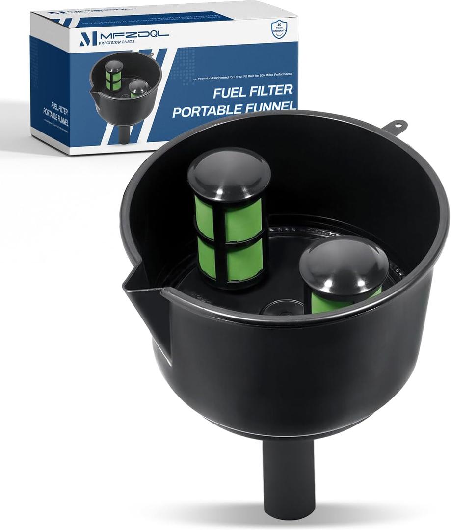 AF15CB Fuel Filter Funnel, 12 GPM Universal Gas Oil Water Separator with Screen for Car Truck Boat Motorcycle Lawn Mower Tractor