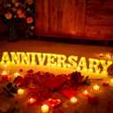 11 Pcs Anniversary Large LED Letter Sign Wedding Birthday Party LED Lights Battery Powered Table Decoration for Party Bedroom Bar Pub Restaurant Tabletop Decoration