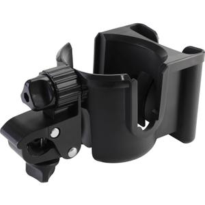 Universal Stroller Cup Holder with Phone Holder, 360Rotatable Bottle Holder with Strong Clip, Accessories for Stroller, Bike, Wheelchair, Walker, Scooter