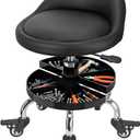 Garage Mechanic Stool with Storage Tray,Low Height Rolling Shop Stools, Rolling Mechanics Seat Chair Height Adjustable, Rolling Shop Chair, Work Stool Creeper Seat (Style 1)