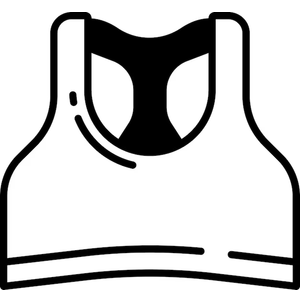 Women's Cross Back Sports Bra, Black & Grey, Size: L