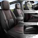 Car Seat Cover Custom Fit for Dodge Ram 1500 2500 3500 2002-2026 Faux Leather Seat Cover Set Compatible with Crew Quad Regular Cab Pickup Truck Cushions (Black & Blue, Front Seat)