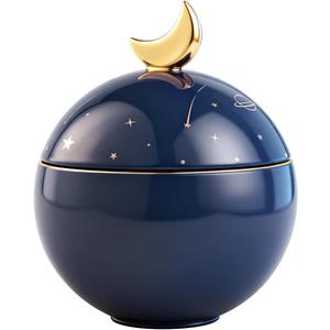 Pet Urn for Dogs and Cats, Ceramic Dog Urn, Large Dog Urn for Ashes, Memorial Cremation Urn for Ashes, Waterproof Ceramic Urn with Starry Sky & Moon Design, 2225 oz, Suitable for Pets up to 40 lb