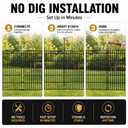 10 Panels No Dig Garden Fence Animal Barrier, 34in(H) × 22.5ft(L) Decorative Metal Outdoor Dog Fence, Rustproof Pet Fencing for Yard, Patio, Flower Bed -Temporary Fencing| Easy to Install