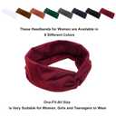 Tobeffect Turban Headbands for Women 8 Pack Non Slip Headband Boho Twisted Wide Head Band Womens Cloth Fabric Hair Wraps Accessories Black White Headbands