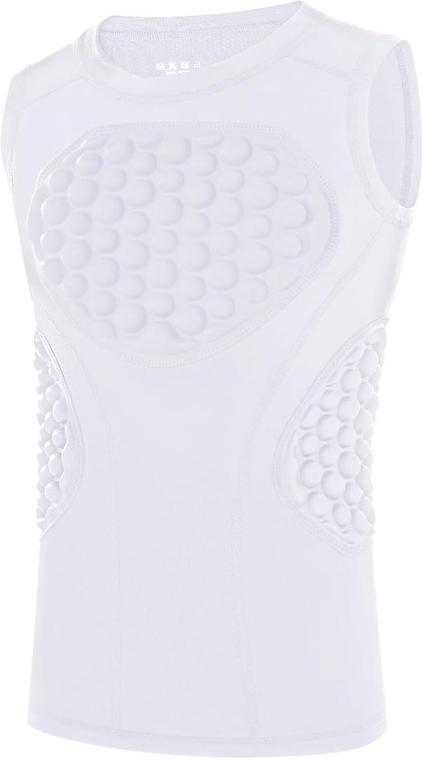 Runhit Youth Baseball Chest Protector Padded Compression Shirt Heart Rib Sternum Guard for Softball Football Lacrosse