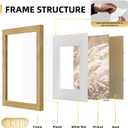 YESKAY 8x10 Picture Frame Set of 9, Display Pictures 5x7 with Mat or 8 x 10 Without Mat, Multi Photo Frames for Wall Mounting or Table Top Display, Natural Oak