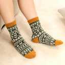 eallco Wool Socks Women Winter Warm Socks Thermal Thick Cozy Crew Socks for Womens Gifts 5 Pairs