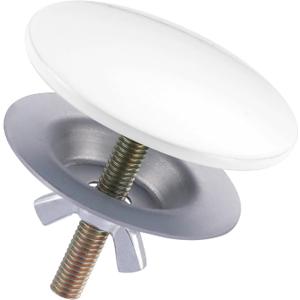 Kitchen Sink Hole Cover, Faucet Hole Cover for Kitchen Sink, Tap Hole Plate Stopper Cover Blanking Brass Metal Plug, Bright White