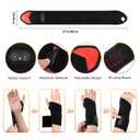 Cordless Wrist Heating Pad, Vibration Massage Heated Wrist Brace, Rechargeable Hand Heating Pad Wrist Wrap for Carpal Tunnel Relief, Left Right Hand Pain Relief for Women Men, 3 Heat Vibration Levels