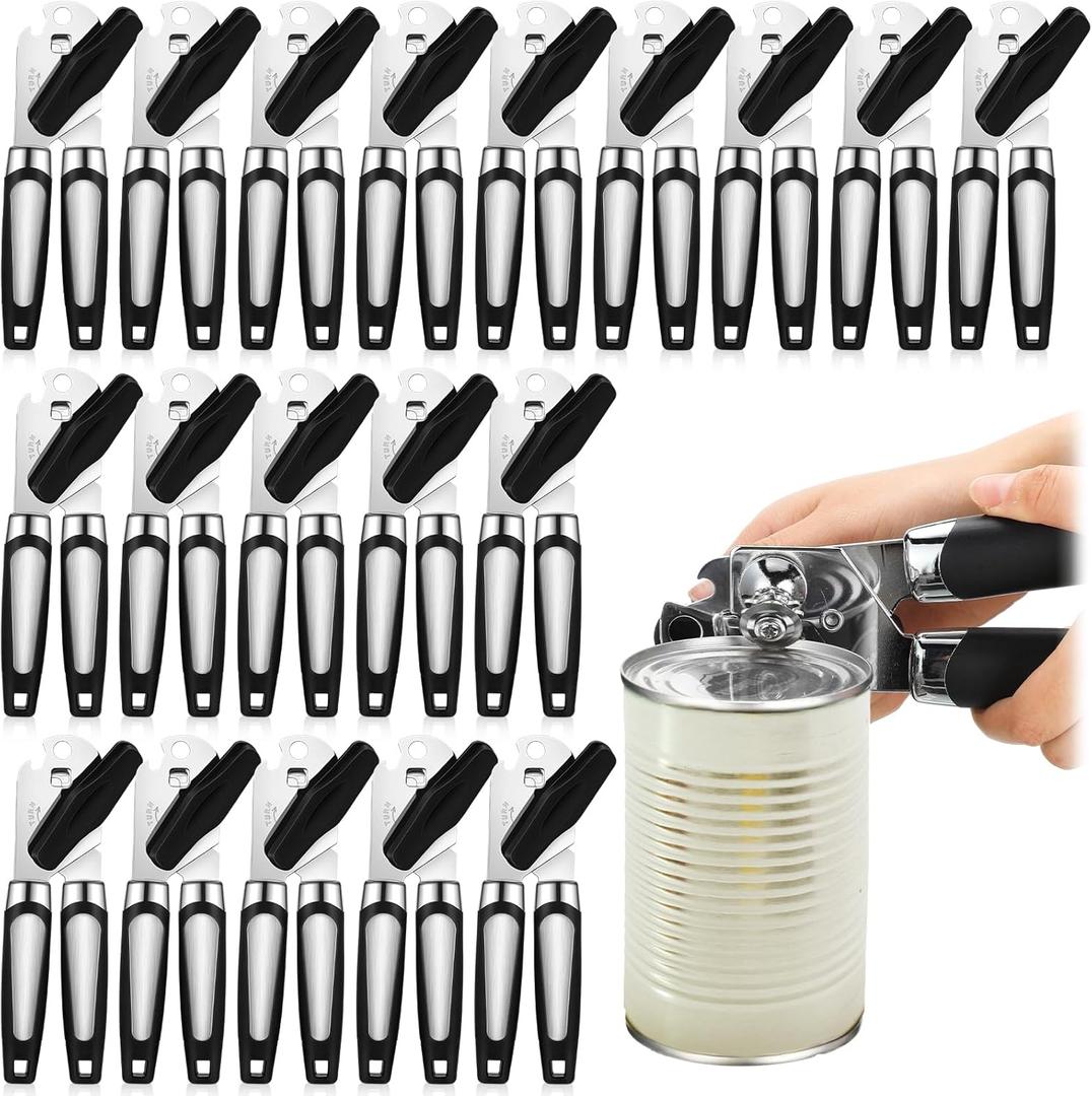 Gisafai 20 Pcs Manual Can Opener with Sharp Blade Smooth Edge Multifunctional Kitchen Gadget Handheld Openers Oversized Handheld Knob Can and Bottle Animals