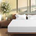 1000 Thread Count Egyptian Cotton Fitted Sheet King Only,Ultra-Soft Hotel Luxury Long Staple,Breathable and Comfy Sateen Weave,Fits Up to 18",White,78"x80"