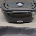 Carsolt Electric Lunch Box Food Heater for Adults 80W Portable Food Warmer for Car/Home 1.5L Heated Lunch Box for Adults, 12V/24V/110V Loncheras para Hombres de Trabajo lonchera elctrica porttil (piano grey)