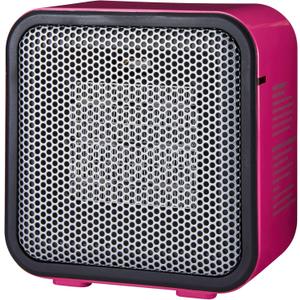 Amazon Basics Ceramic Space Heater, Mini Heater for Office Desk, Portable Tent Heater for Camping (Indoor Use), 500 W, With Tip-Over Protection, Lightweight (1.4 LBS), Pink, 5.9 x 3.2 x 6 inches