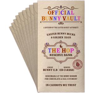 Easter Cards with Envelopes, Bunny Bucks, Easter Money Holders for Teens Boy Girl Toddler Baby, Basket Stuffers, Cash Gift Holder, Cute Bunny Carrot Design, Holiday Surprise Idea, Pack of 10