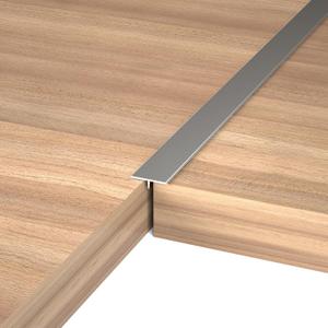 NeatiEase T Molding Floor Transition Strip, Aluminum Laminate Floor Strip Floor Flat Divider Strip for Joining Floor Gaps, Threshold, Floor Tiles, Gray, 4ft x 0.8in (3pcs)
