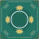 Premium Mahjong Mat with Rules  3.8mm Thickened Noise Reduction Mahjong Mat for Table, 31.5x31.5 Inch NonSlip Table Mat for Poker Card Board & Tile Games, Dominoes, Green