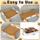 50 Pack Cardboard Trays for Food with Handles Sturdy Disposable Cookie Serving Trays Bulk for Party Platters, Crafts, Fast Food, Takeout Container (White,15" X 12" X 1.75")