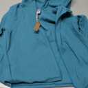 Abonlen Ribbed Hoodies for Women Lightweight Full Zip Up Jackets Long Sleeves Tops Fitted Cropped Sweatshirt L