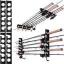 Ghosthorn Fishing Pole Rod Racks Wall or Ceiling Mounted Fishing Pole Rod Holders for Garage Storage Organizer Fishing Gear Equipment for Men Women