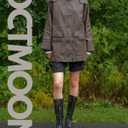 Women’s Lightweight Rain Coat, outdoor coat – Waterproof Raincoat Jacket with Hood, Classic Button-Up Trench Coat for Women (EXP 08/25/32)