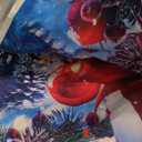 LYCGS 7X5ft Christmas Backdrop Winter Dream Wonderland Photo Background Xmas Tree Snowflake Gift Red Star Ball Backdrops for Photography Xmas Party Backdrop X-169