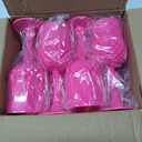 Plastic Vintage Wine Glasses 7OZ Plastic Goblets Vintage Drinking Glasses 12PCS Retro Wedding Glassware Water Goblets Reusable Drinking Cups for Party,Reception,Celebration,Bar,Whiskey(Rose Pink)