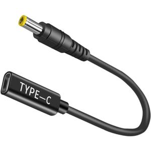 USB C to DC Adapter 5.5 x 2.5mm Cable, Male to DC Female 12V 19V 20V Adapter, DC 5.5x2.5mm Adapter to USB C Adapter Made for Asus Laptop Series, Router, Printer, RVs, Solar Generator