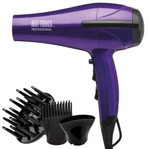 Hot Tools Pro Artist 1875W Turbo Ceramic + Ionic Hair Dryer | Fast Dry, Lightweight (Purple)