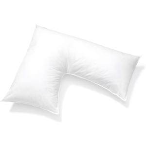 L Shaped Pillow Support for Head, Neck and Shoulders - White Cover Included (20 x 26)