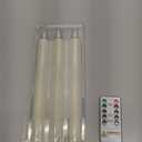 Homemory 3 Pcs Real Wax Flameless Taper Candles with Remote Timer and Dimmer, Battery Operated Candlesticks with Flickering Light, Ivory Window Candles, 9.6 Inches for for Wedding Home Decor