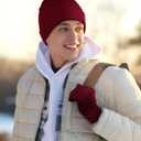 Glooarm 8 Pack Winter Hat and Gloves Set for Men Women Warm Beanies Knit Gloves Unisex Warm Sets (One Size, Black, Navy Blue, Burgundy, Black and White)