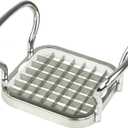 French Fry Cutter By Home Basics, French Fry Cutter Stainless Steel French Fry Slicer | With Easy Grip Handles,Silver