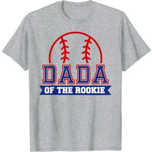 Dada of Rookie 1st Birthday Baseball Theme Matching Party T-Shirt
 2xl