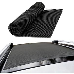 1 PCS Car Roof Non-Slip Rug Pad, 47" x 39" Roof Cargo Bag Protective Mat, PVC Car Roof Storage Bag Protective Mat, Roof Rack Accessory, for Most Vehicles (Black)