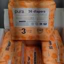 Pura Hypoallergenic Diapers, Size 3 (9-20 lbs) Monthly Pack, Overnight, up to 12 Hours Leak Protection, Suitable for Sensitive Skin, TCF, Super Soft Organic Cotton, 6 Packs of 26 (156 Baby Diapers)