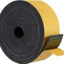 TORRAMI Adhesive Solid Neoprene Rubber Strips 1/8 (.125) inch Thick X 2 inch Wide X 10 Feet, for DIY Weather Stripping, Gasket, Seal, Pads, Crafts, Supports