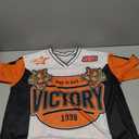 RoseSeek Women's Number Print Mesh Jersey Shirt Color Block V Neck Short Sleeve Football T-Shirt XL