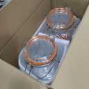 2 Pack Square Super Wide Mouth Airtight Glass Storage Jars with Lids, 1 Gallon Glass Container with 2 Measurement Marks, Canning Jars with Leak-proof Lid for Kitchen