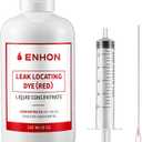 Enhon Pool Leak Locator Dye Kit – 8 oz Red Dye with Precision Applicators, Long-Lasting, Works in Pools, Spas, Hot Tubs, Long Lasting Formula, 40+ Refills