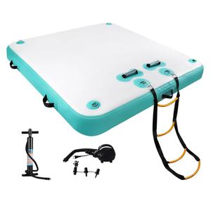 5ft/6ft/8ft/10ft Floating Dock Water Platform, Multi-People Inflatable Floating Mat, Dock Platform for Lake/Boats/Island/Swimming Pool