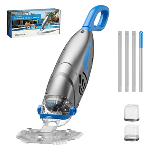 Cordless Pool Vacuum for Above Ground Pool, 2026 New 26.5 GPM High-Powerful Pebbles Suction IPX8, V3 Handheld Rechargeable Inground Pool Vacuum Cleaner Vacuum Head & 2 Filter Bags, 1H Runtime